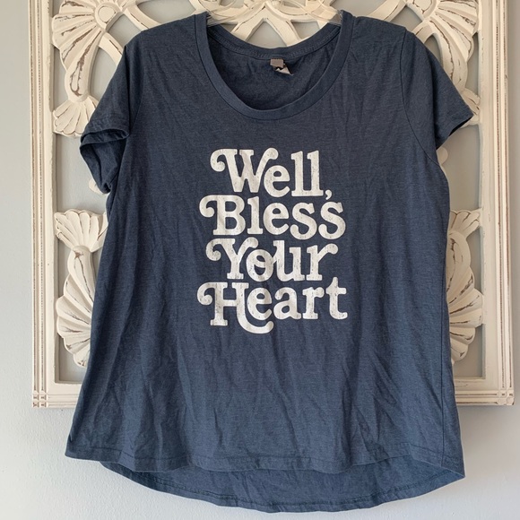 Tops - 🔥Plus Size “Well, Bless Your Heart” Blue T Shirt